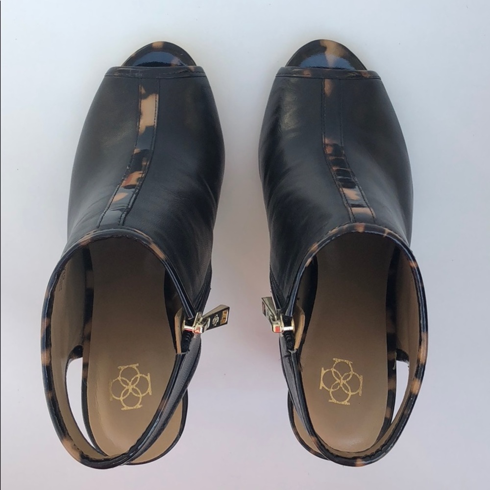 Ann Taylor Peep Toe Black Mule Slides Bootie NWOB - Picture 7 of 8